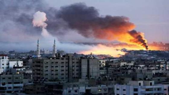 قصف جوي لطيران الإحتلال الإسرائيلي على غزة